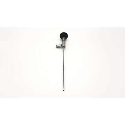 Stryker endoscopy 30° 4mm arthroscope with black circular handle metallic shaft and jointed connector for medical use