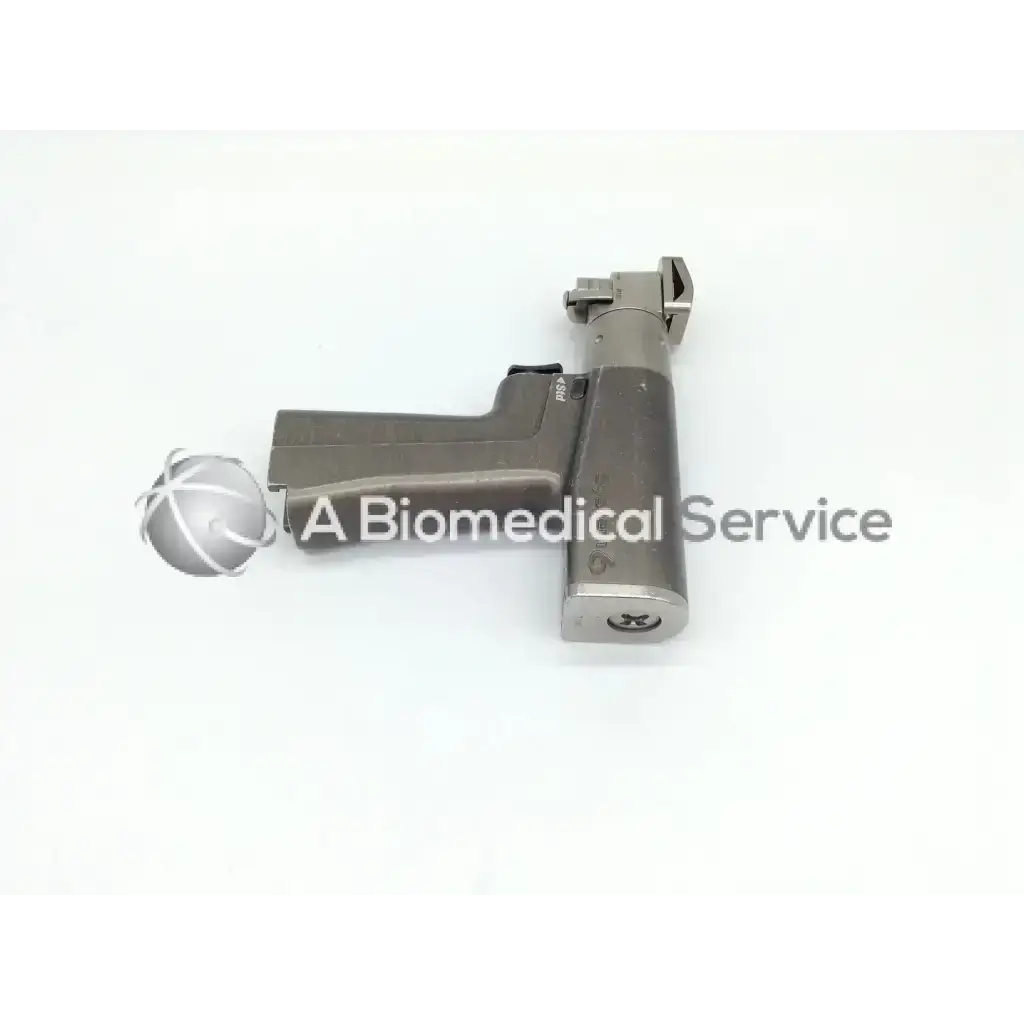 Gray metallic surgical osteotome with textured grip and ergonomic handle for stryker endoscopy ref system 6