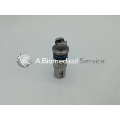 Silver metallic stryker modified trinkle drill 4103-135 with blue rubber seal and engraved markings