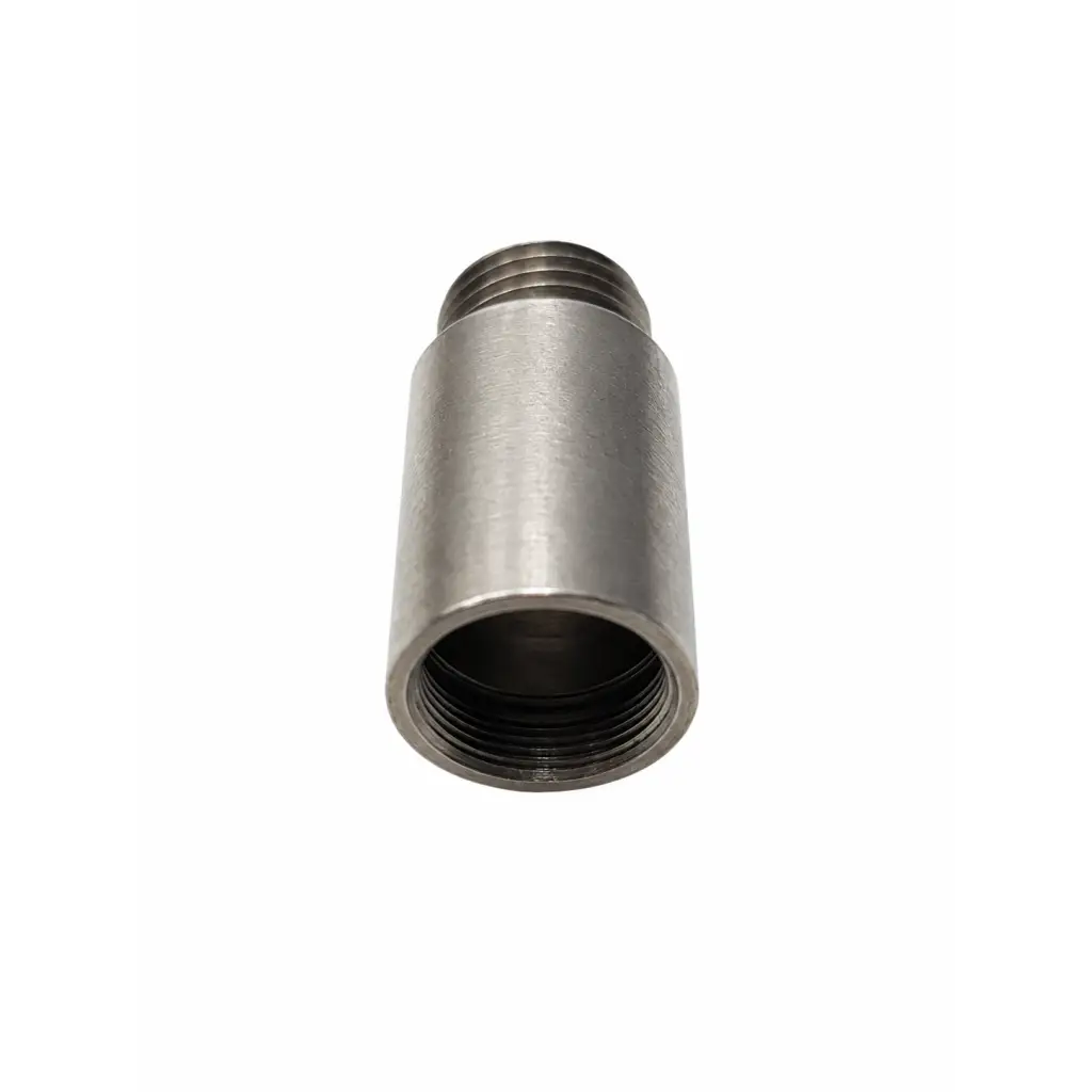 Stryker Storz biomed certified stainless steel threaded pipe adapter with brushed finish for medical equipment scopes