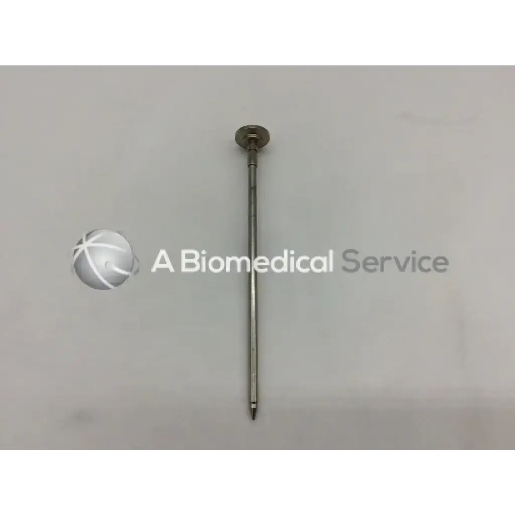 Silver metallic Stryker surgical 5.8mm pencil tip obturator with rounded head and pointed tip for precise use
