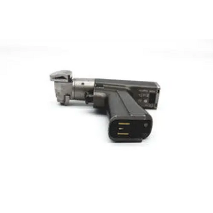 Stryker system 6 sagittal saw 6208 black and silver pistol-shaped power tool with textured grip and metallic trigger mechanism