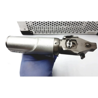 Silver stryker large bone battery powered drill with textured grip and metallic cutting head from system 7 set