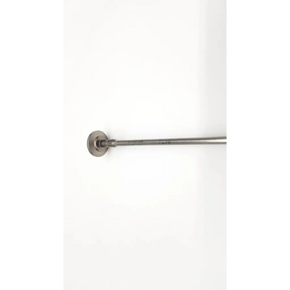 A sleek metallic stryker trocar stopcock with circular wall-mounted base and elongated rod in silver finish