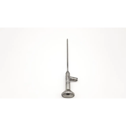 Silver-colored stryker vista 30° arthroscope da54-193 with slender shaft and circular base with engraved markings