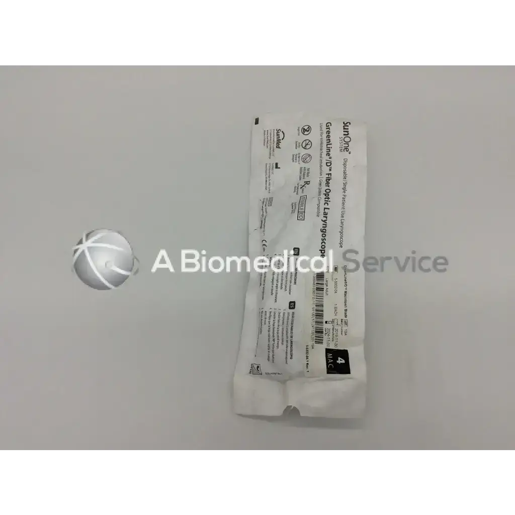 Load image into Gallery viewer, SunMed GreenLine Fiber Optic Laryngoscope 5-5332-04 Large