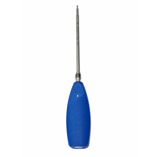 Surgical instrument 03 010 472 with blue ergonomic handle textured grip metallic shaft and engraved markings medical equipment