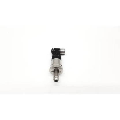 Silver metallic industrial valve with black rubber seal and threaded connections from swiss synthes arthroscopy product line