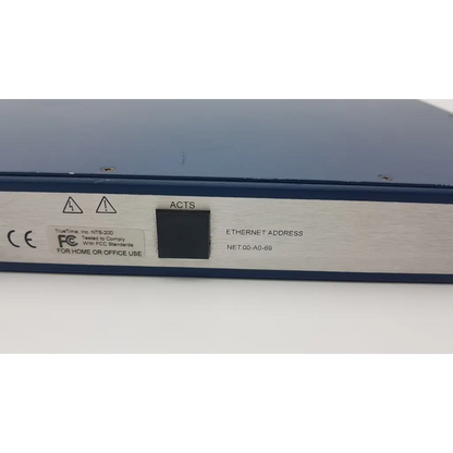 Blue and silver Symmetricom TrueTime NTS-200 network time server designed for precise network time synchronization