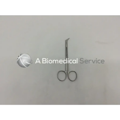 Stainless steel surgical potts smith scissors with curved angled tip and circular finger loops for precision cutting