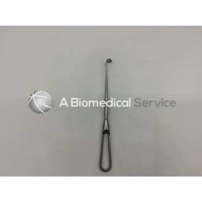 Stainless steel symmetry surgical cushing vein retractor with curved looped handle and slender tapered tip