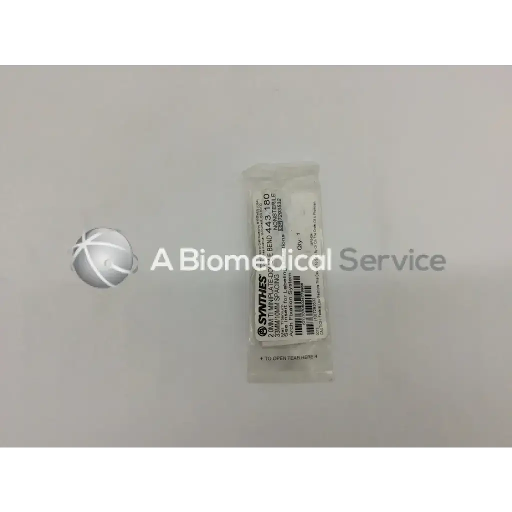 Synthes 2.0MM TI Miniplate-Double Bend Arch Fixation System