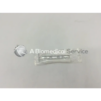 Silver metallic 4.5mm narrow dcp plate narrow dcp with 6 holes 103mm in clear plastic packaging by Synthes 224.06