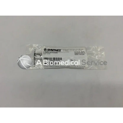 Sterile metallic 4.5mm narrow dcp plate with 6 holes threaded body packaged by Synthes in clear plastic
