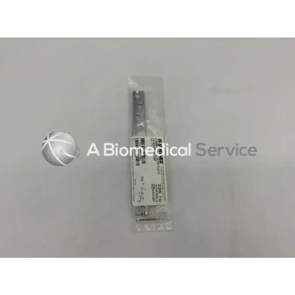 Silver metallic broad dcp plate model 2096.10 4.5mm dcp plate with 10 holes packaged in clear plastic