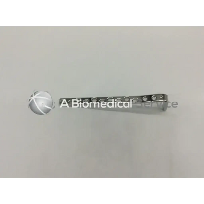 Silver metallic synthes 237.22 condylar plates 95 degrees with evenly spaced circular holes for orthopedic use