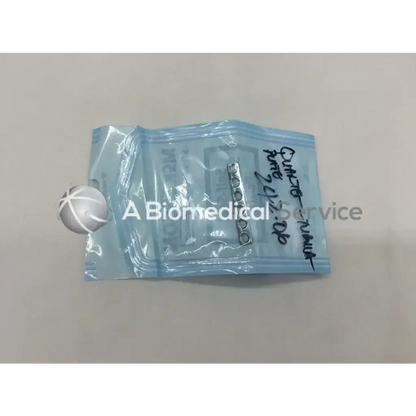 Light blue sterile packaging containing a small metallic synthes 242.06 quarter-tubular plate with collar and 6 holes ad5-159