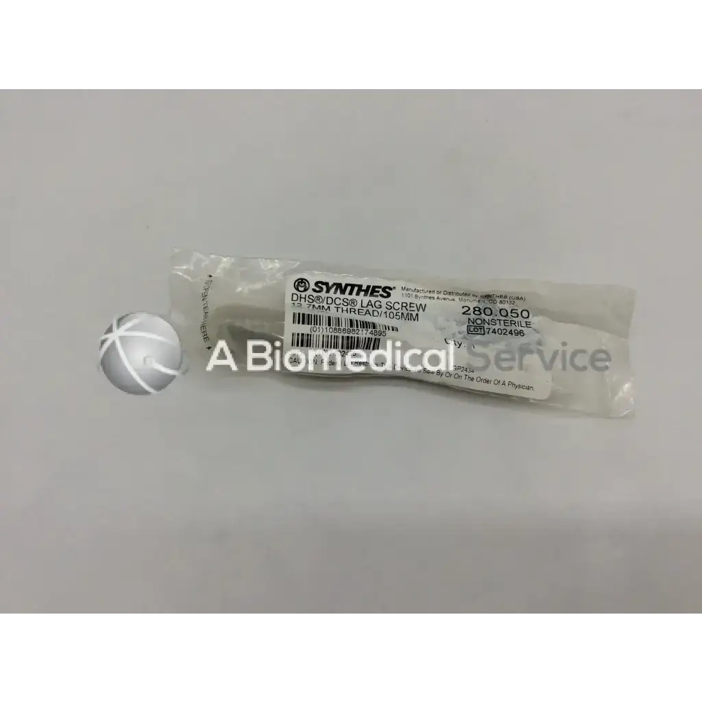 Synthes 280.050 Lag Screw 12.7mm Thread 105mm - Surgical