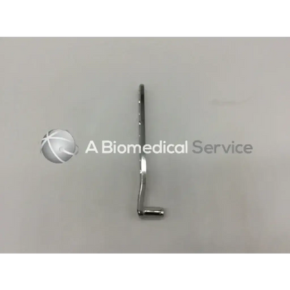 Silver metallic surgical instrument with curved handle and straight shaft for dcs plate ad5-175 121322sm use