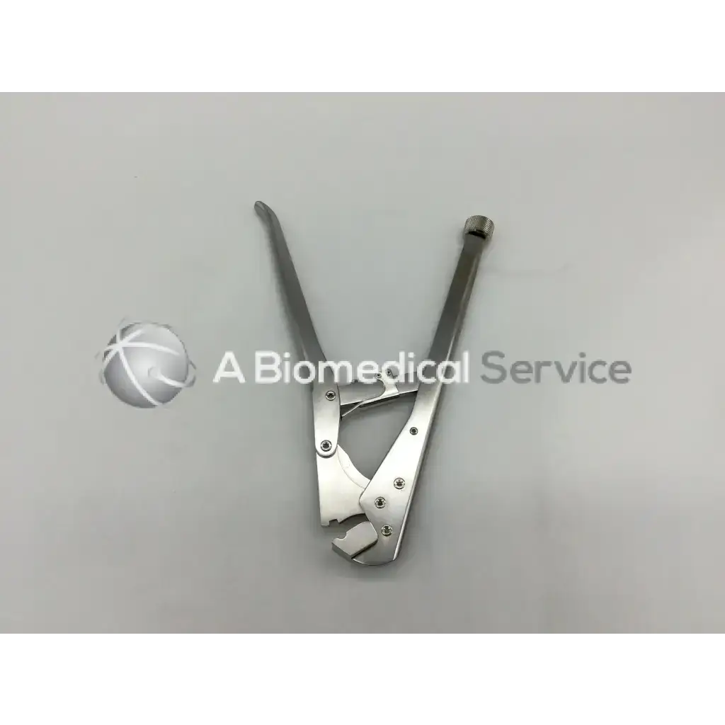 Stainless steel synthes 329.291 bending pliers with v-shaped adjustable jaw for 3.5mm and 5mm clavicle plates
