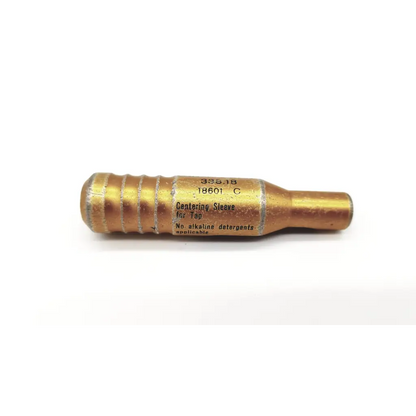 Brass-colored metal sleeve centering with ribbed texture and stamped markings for Synthes dhs dcs tap