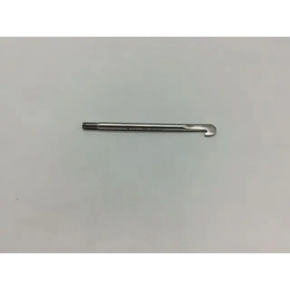 A sleek metallic Synthes 355.36 threaded hook with a threaded end and engraved markings for surgical use