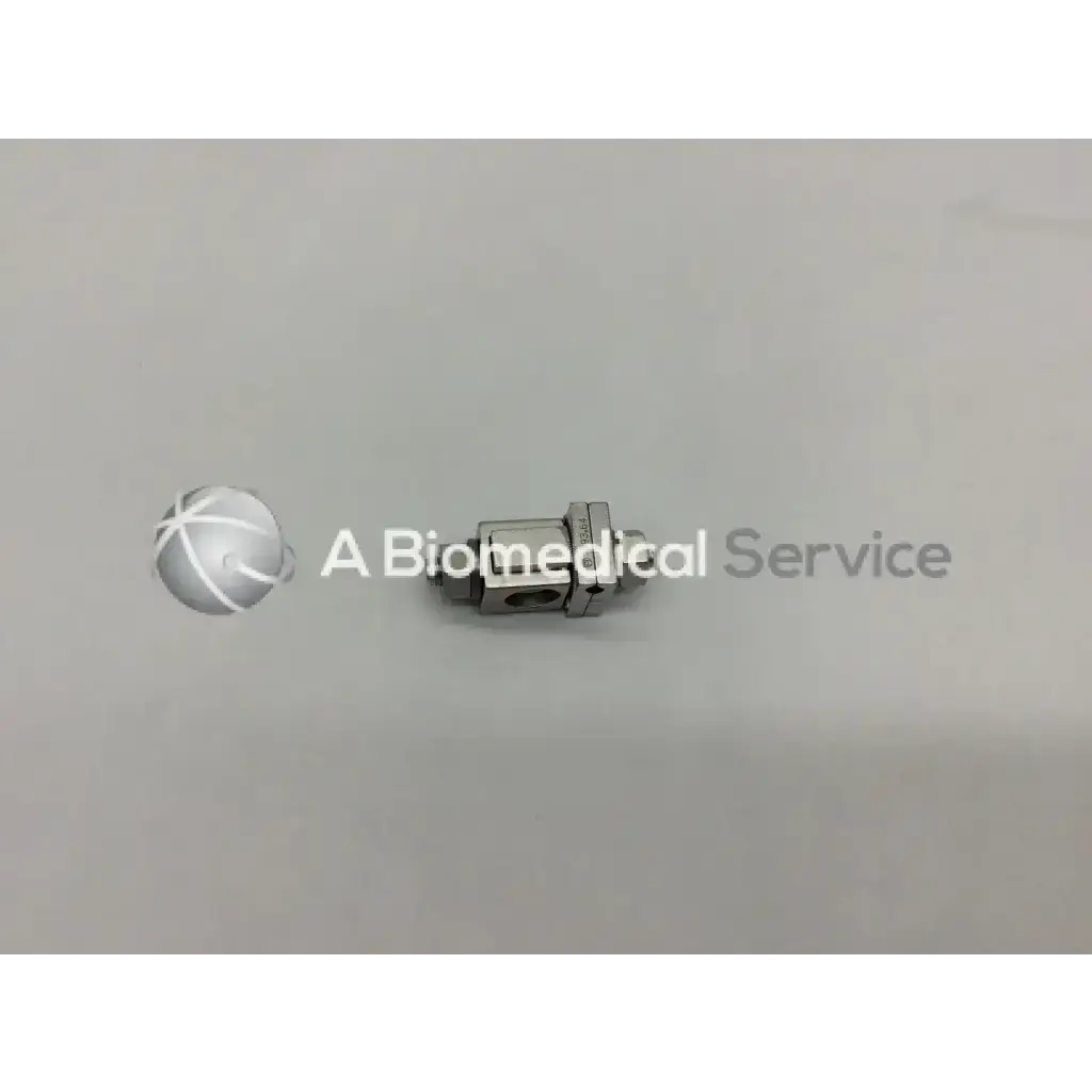 Silver metallic cylindrical syntheses 393.64 external fixation adjustable clamp orthopedic with threaded ends