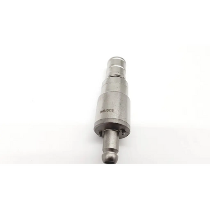Silver metallic synthes 532.015 dhs dcs attachment 1063 with threaded ends and engraved dhs dcs marking dcs attachment da26-31