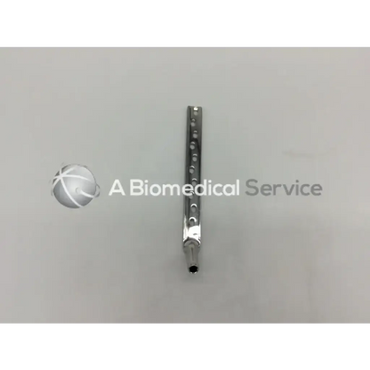 Silver metallic synthes dhs 281.10 135 degree plate-standard barrel with 10 holes for spinal fusion procedures