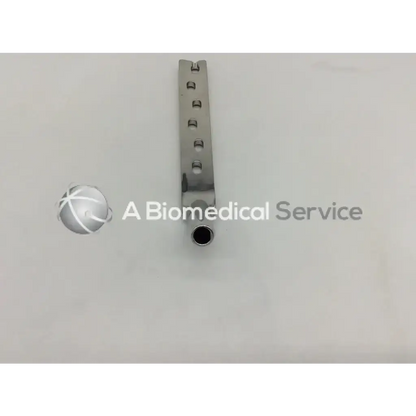 Stainless steel surgical clamp from synthes dhs 281.16 135 degree plate standard barrel with six evenly spaced holes