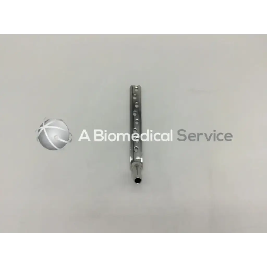 Metallic slender spinal fusion rod with 8 holes and hollow end synthes dhs 281.18 135 degree plate-standard barrel