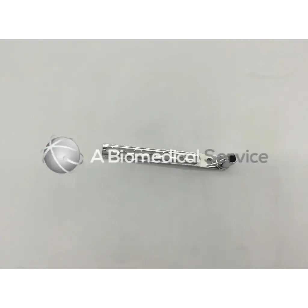 Silver metallic synthes dhs plate with eight holes ad5-174 121322sm polished finish and sleek elongated design