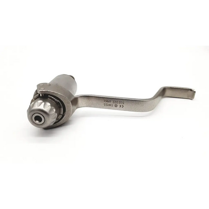 A sleek metallic synthes swiss 532.022 quick coupling for k-wires with curved handle and textured grip da46-73