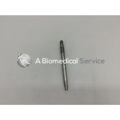 Silver metallic threaded conical bolt surgical drill bit for universal tibial nails by Synthes 355.44 10-14mm