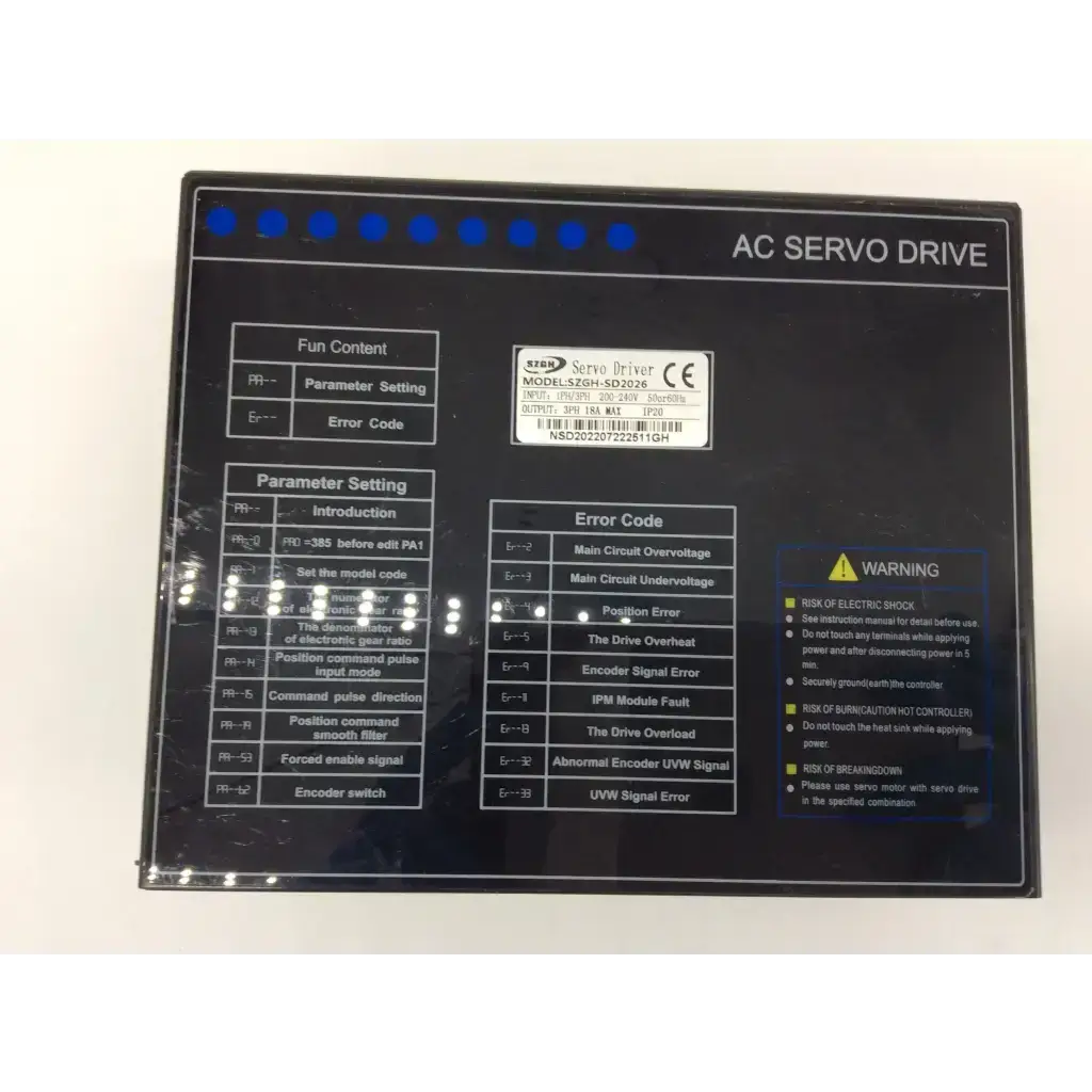 SZGH-SD2026 servo engine controller work with motor power