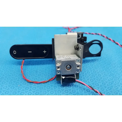 Silver metallic takano sap1-t115a rotary solenoid optical filter slider with black housing and red-black wiring for retinal camera