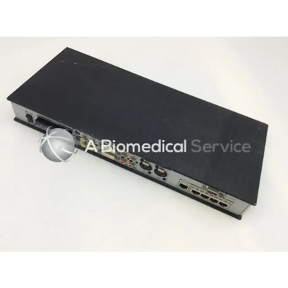 Black rectangular tandberg ttc7-14 edge 95 mxp video conference system showing multiple ports on its back side