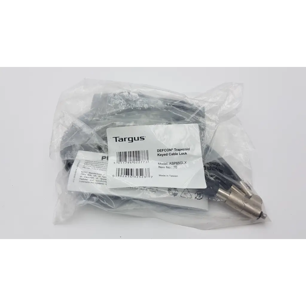 Load image into Gallery viewer, Targus Defcon Trapezoid Keyed Cable Lock ASP65GLX - Medical