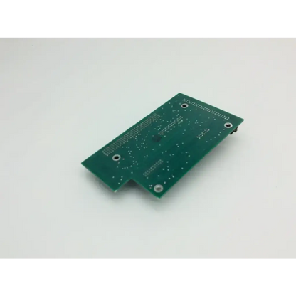 Green rectangular teamequip fluidics backplane t92646 circuit board with silver solder points and mounting holes