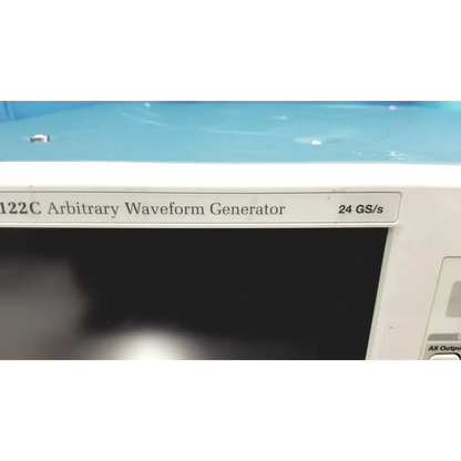 Tektronix awg7122c white arbitrary waveform generator with black screen featuring 24 gs/s specification label