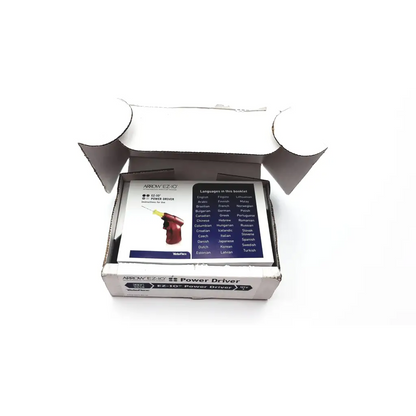 Teleflex arrow ez-io 9058 power driver intraosseous with red body, yellow trigger, and black handle in white box
