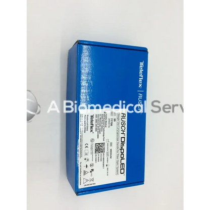 Blue rectangular box for teleflex rusch dispoled single laryngoscope handle medium 77700 for surgical use