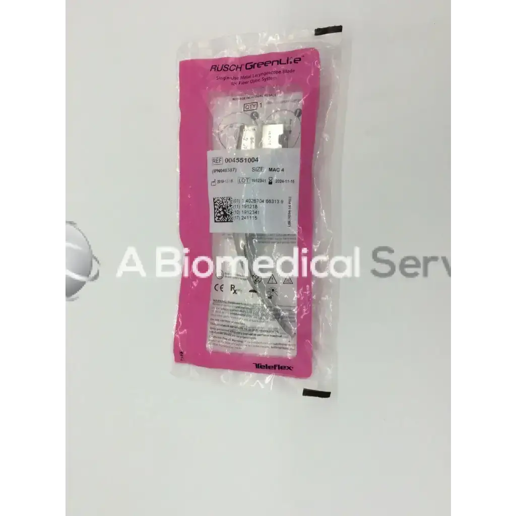 Load image into Gallery viewer, Teleflex Rusch Green Lite Mac 4 Metal Laryngoscope Blade