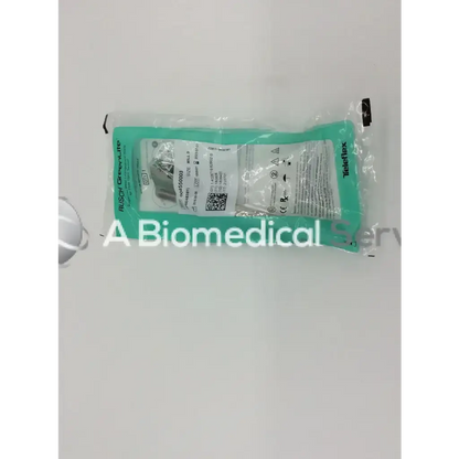 Teal plastic package containing a teleflex rusch green lite metal laryngoscope blade for fiber optic system use