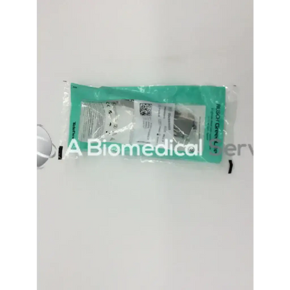 A teal teleflex rusch green lite metal laryngoscope blade packaging bag containing a sterile surgical instrument set