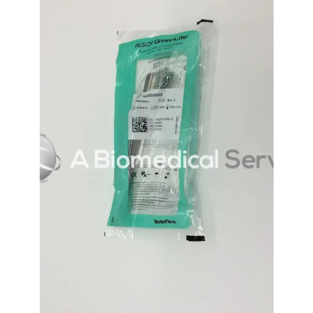Load image into Gallery viewer, Teleflex Rusch Green Lite Mill 3 Metal Laryngoscope Blade