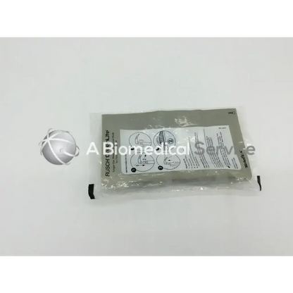 Teleflex rusch greenlite metal laryngoscope blade with sterile ice pack in clear plastic package and printed instructions