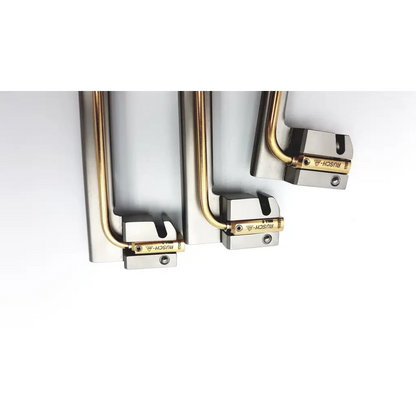 Silver and gold industrial clamps with sleek design in teleflex rusch mri set conditional fiber optic laryngoscope kit