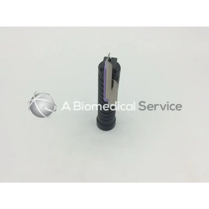 Black and silver teleflex rusch trulite mill 0 medical instrument with textured grip and purple accent strip