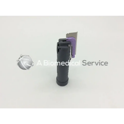 Black and purple teleflex rusch trulite pediatric laryngoscope with metallic blade for precise airway management